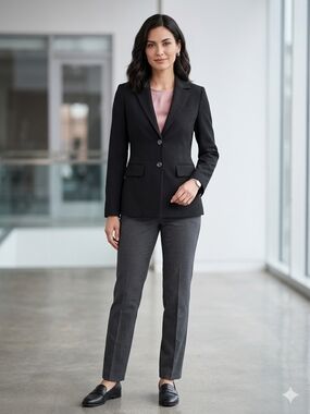 Tristan & Iseut Black Women's Tailored Blazer Made In Canada Size 4
